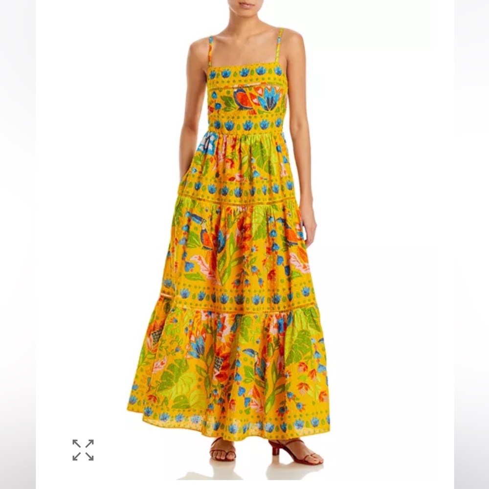 FARM RIO Summer Garden Cotton Maxi Dress